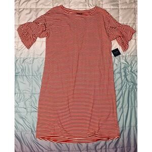 Kaari blue striped dress size small